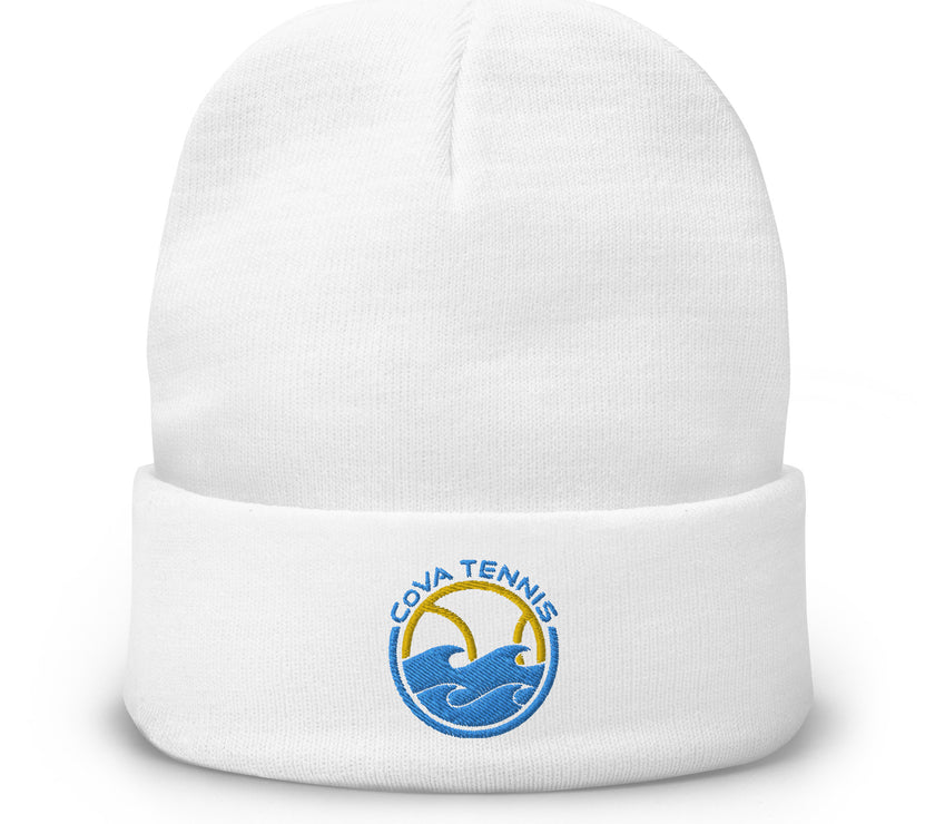 CoVA Tennis Ball & Waves Logo Embroidered Beanie