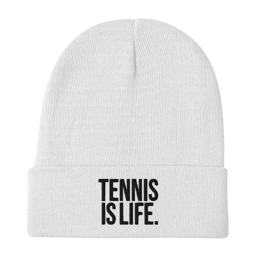 Tennis is LIfe Embroidered Beanie by CoVA Tennis