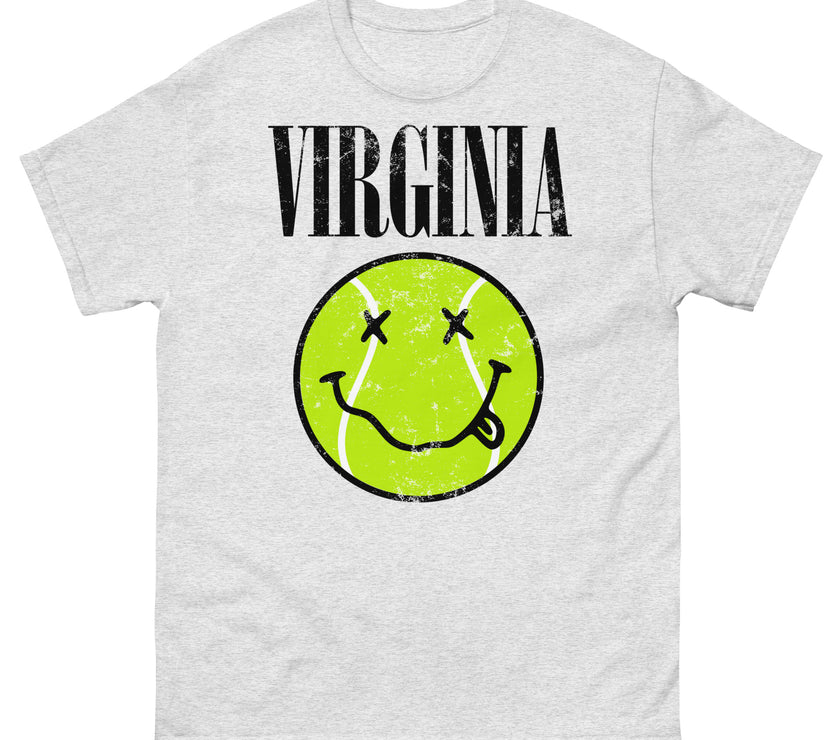 Virginia Smiley Face Tennis Ball by CoVA Tennis Men's classic tee