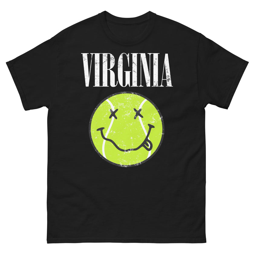 Virginia Smiley Face Tennis Ball by CoVA Tennis Men's classic tee