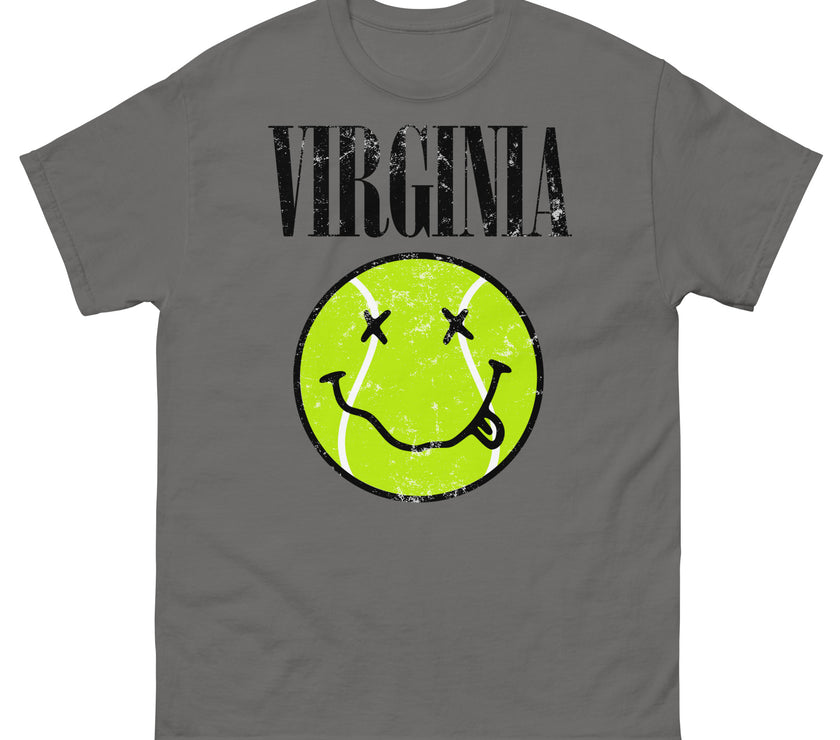 Virginia Smiley Face Tennis Ball by CoVA Tennis Men's classic tee