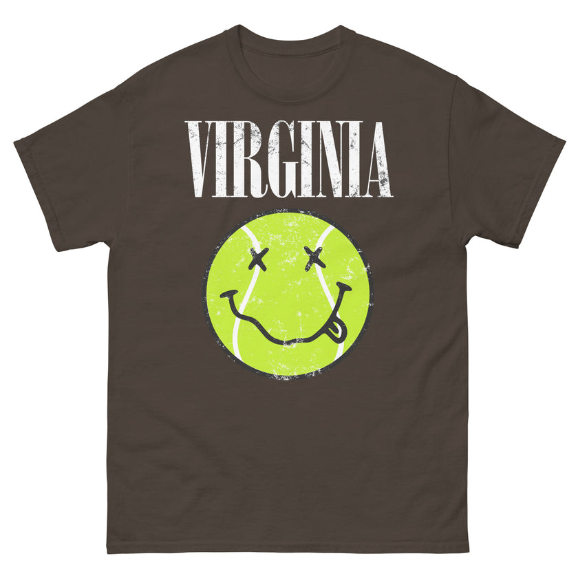 Virginia Smiley Face Tennis Ball by CoVA Tennis Men's classic tee