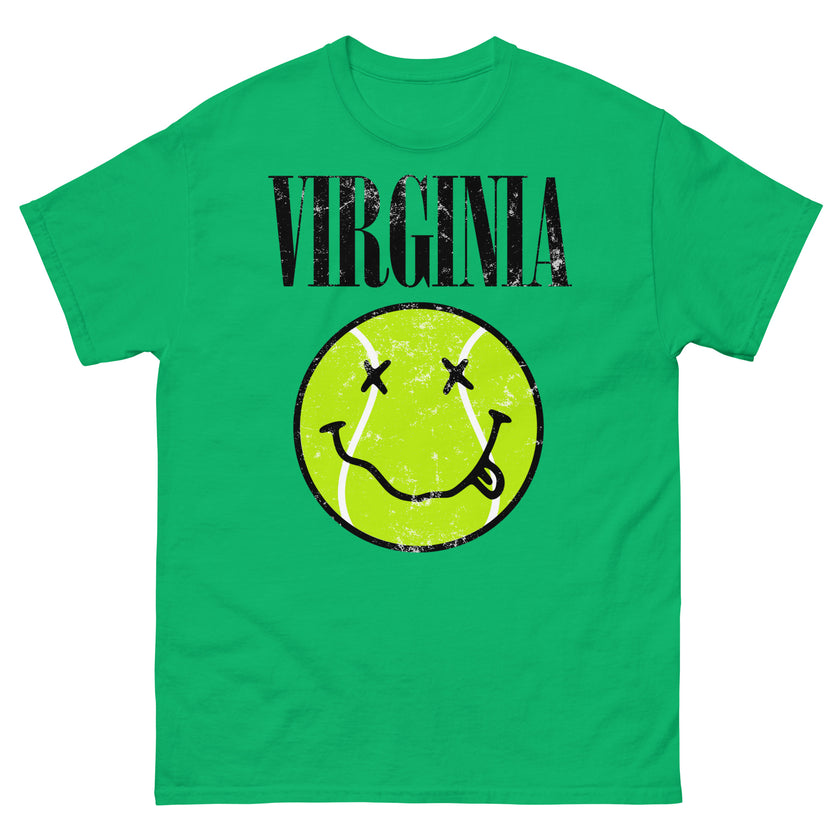 Virginia Smiley Face Tennis Ball by CoVA Tennis Men's classic tee