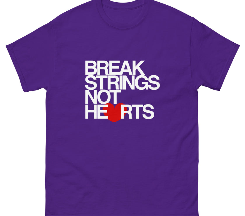 Break Strings Not Hearts by CoVA Tennis Men's classic tee