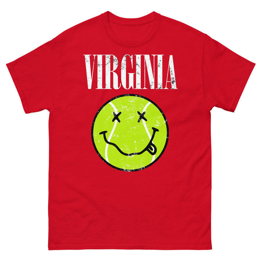 Virginia Smiley Face Tennis Ball by CoVA Tennis Men's classic tee