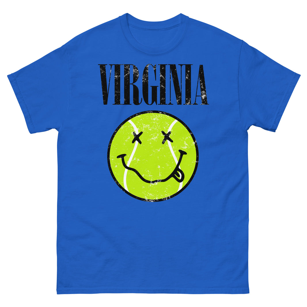 Virginia Smiley Face Tennis Ball by CoVA Tennis Men's classic tee