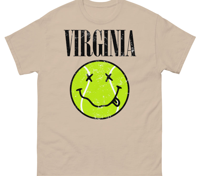 Virginia Smiley Face Tennis Ball by CoVA Tennis Men's classic tee