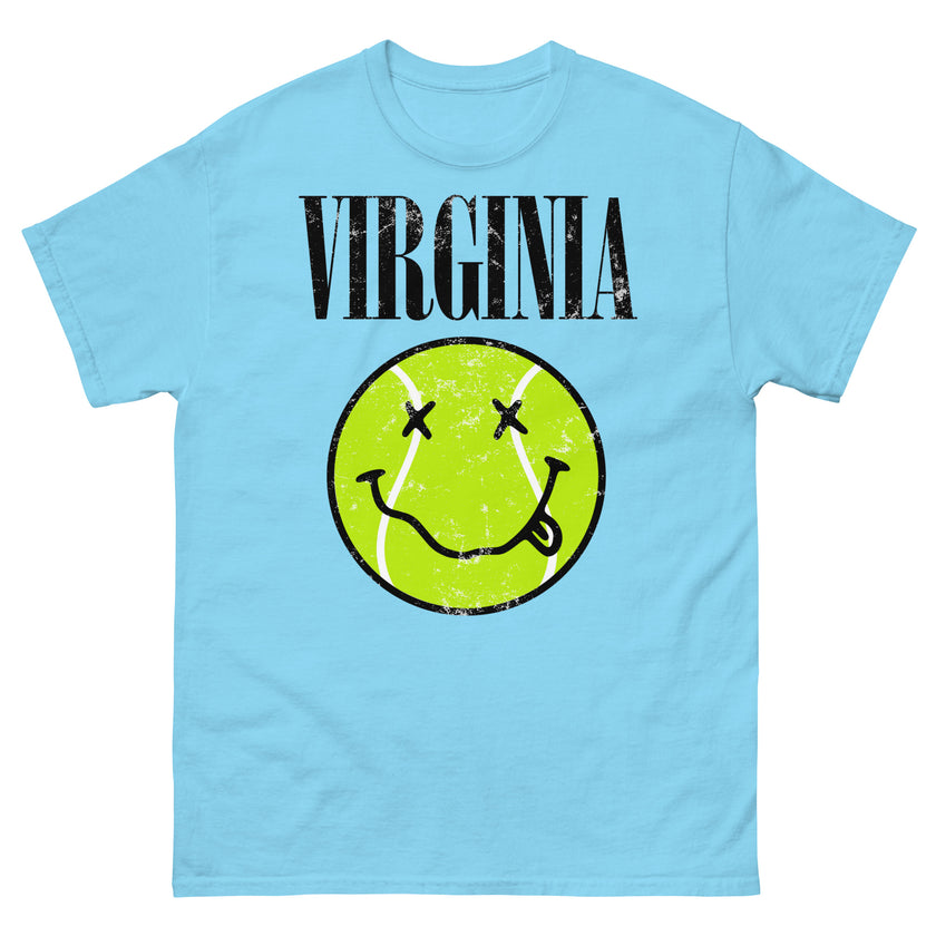 Virginia Smiley Face Tennis Ball by CoVA Tennis Men's classic tee