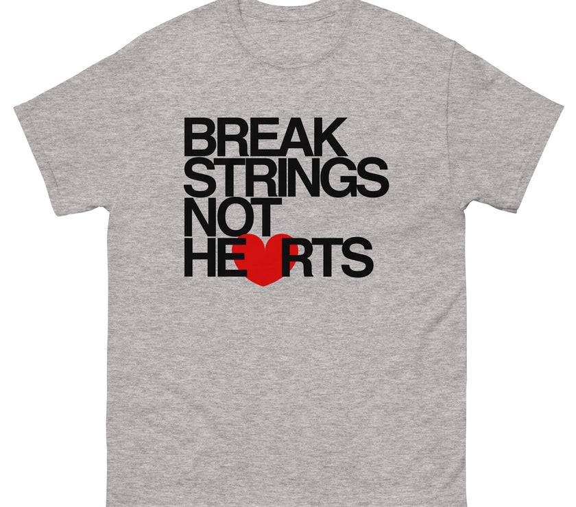 Break Strings Not Hearts by CoVA Tennis Men's classic tee