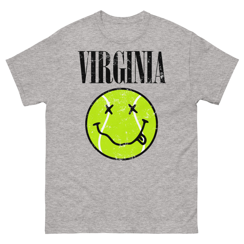 Virginia Smiley Face Tennis Ball by CoVA Tennis Men's classic tee