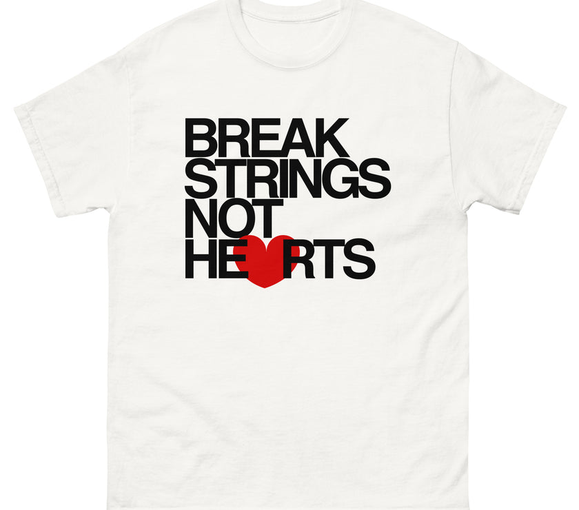 Break Strings Not Hearts by CoVA Tennis Men's classic tee