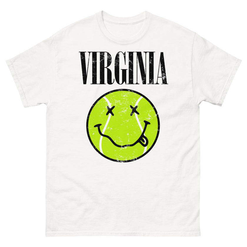 Virginia Smiley Face Tennis Ball by CoVA Tennis Men's classic tee