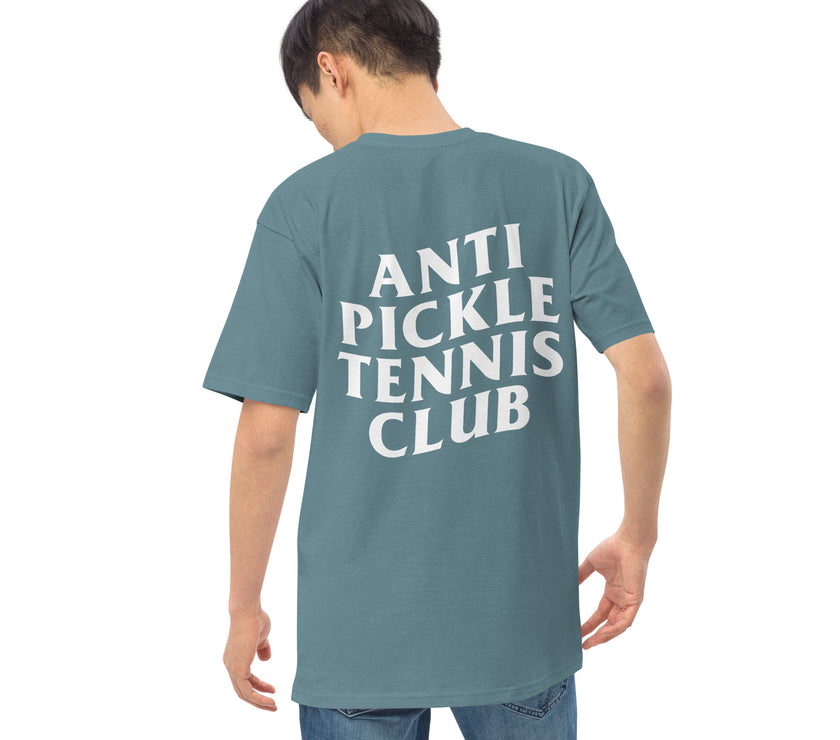 Anti Pickleball Tennis Club premium heavyweight tee by CoVA Tennis