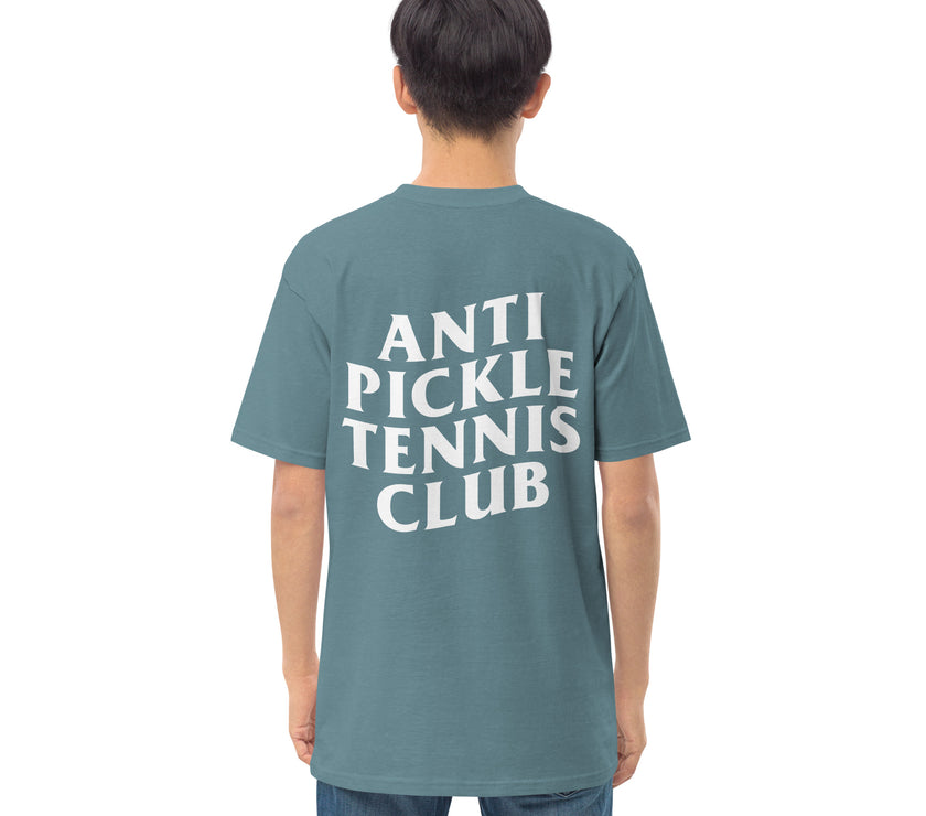 Anti Pickleball Tennis Club premium heavyweight tee by CoVA Tennis