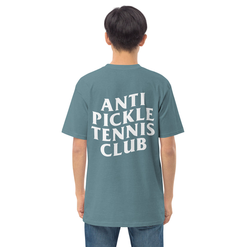 Anti Pickleball Tennis Club premium heavyweight tee by CoVA Tennis