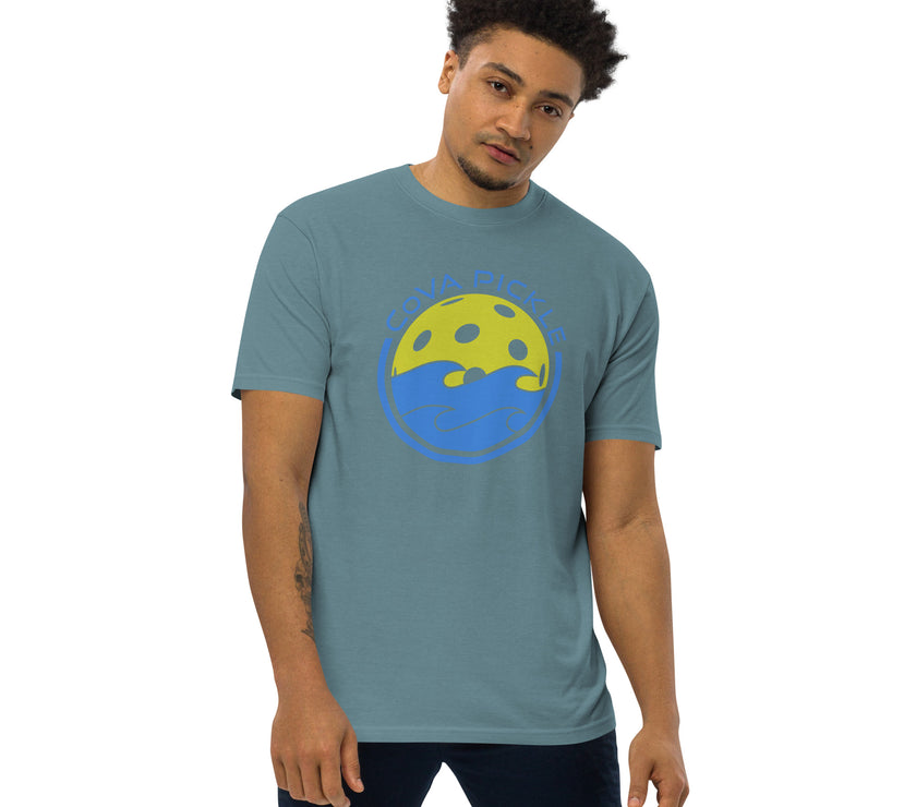 CoVA Pickle Ball & Waves Men’s premium heavyweight tee