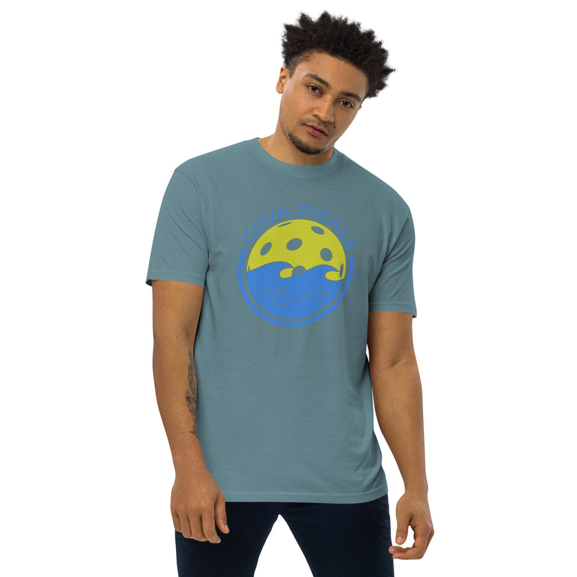 CoVA Pickle Ball & Waves Men’s premium heavyweight tee