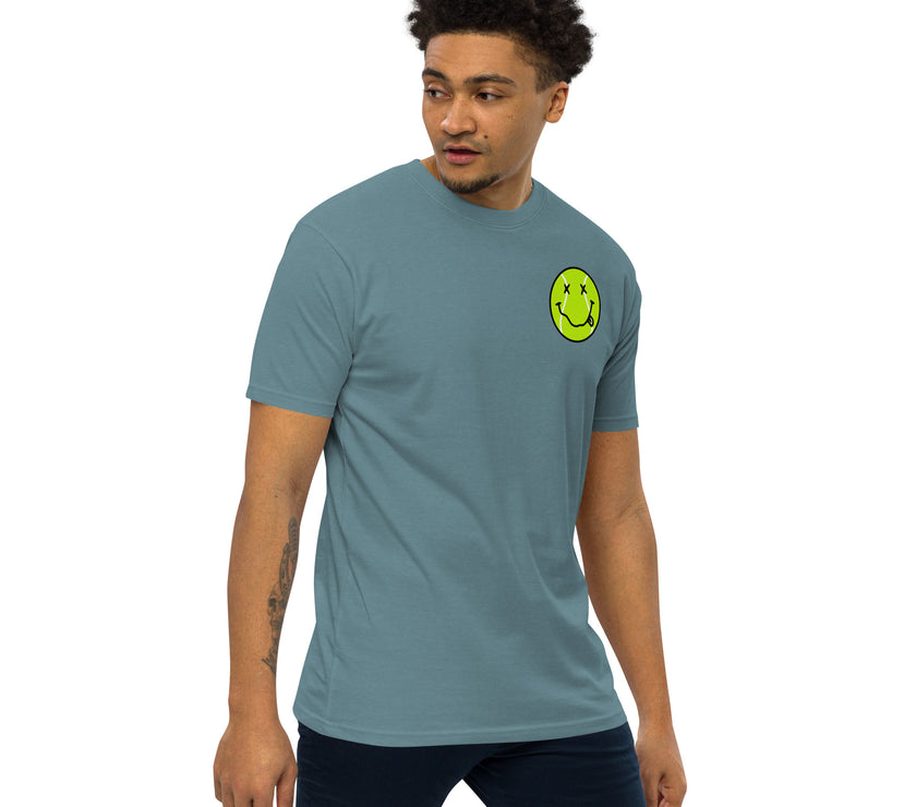 Smiling Tennis Ball by CoVA Tennis Men’s premium heavyweight tee