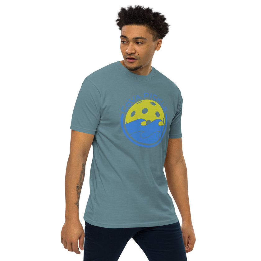 CoVA Pickle Ball & Waves Men’s premium heavyweight tee