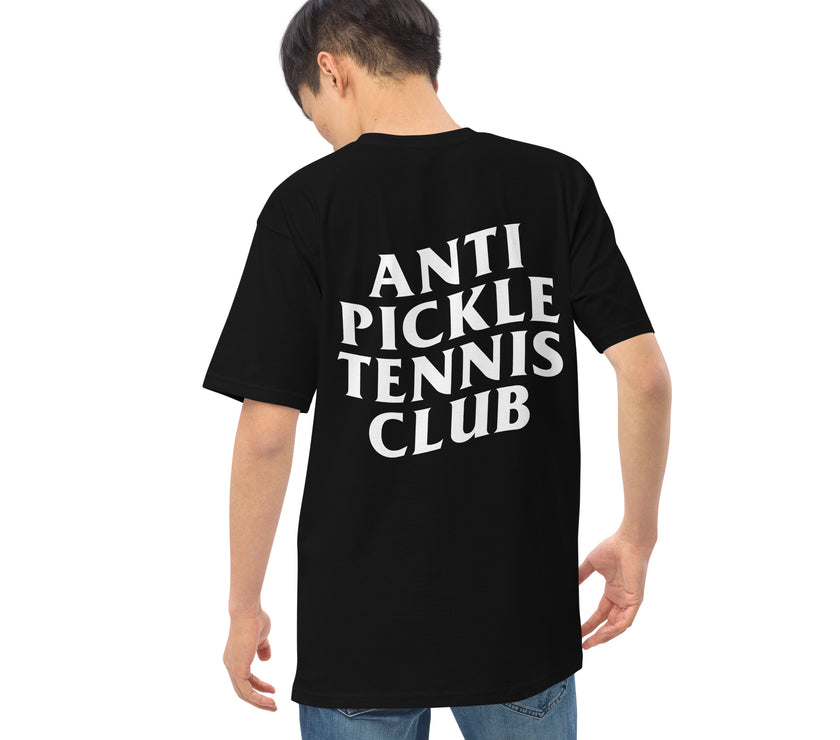 Anti Pickleball Tennis Club premium heavyweight tee by CoVA Tennis