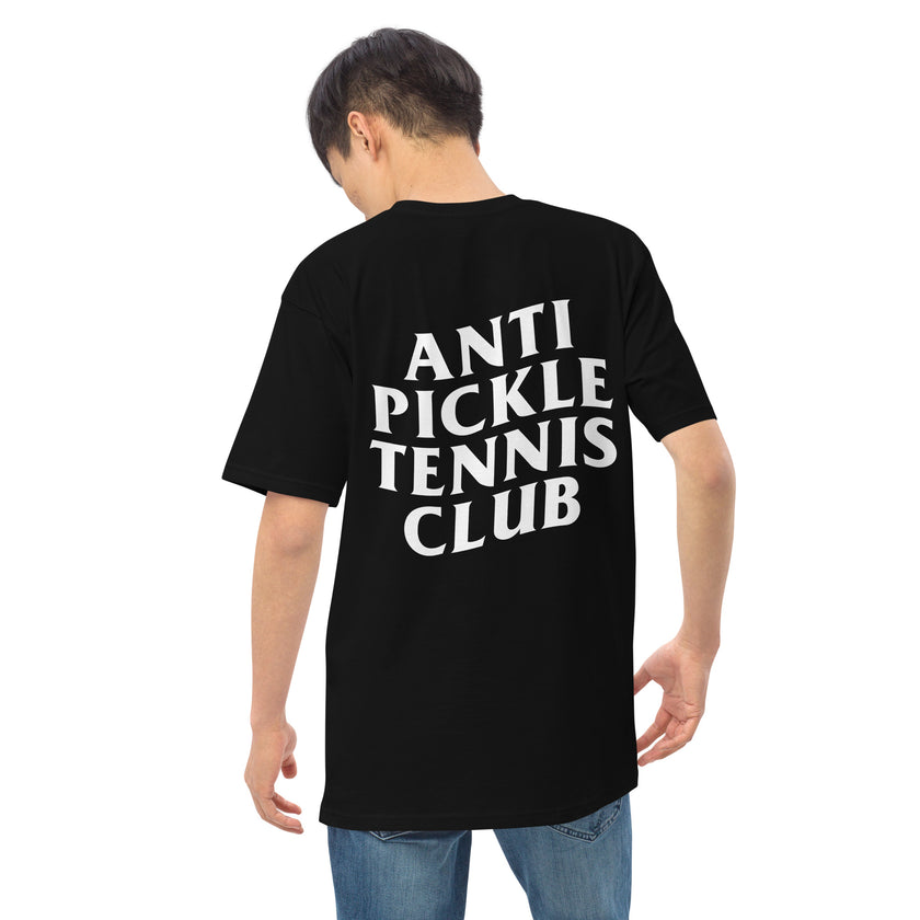 Anti Pickleball Tennis Club premium heavyweight tee by CoVA Tennis