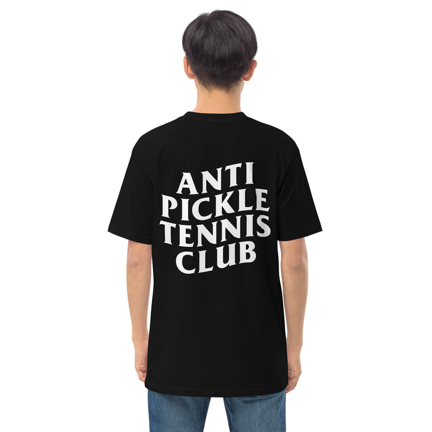 Anti Pickleball Tennis Club premium heavyweight tee by CoVA Tennis