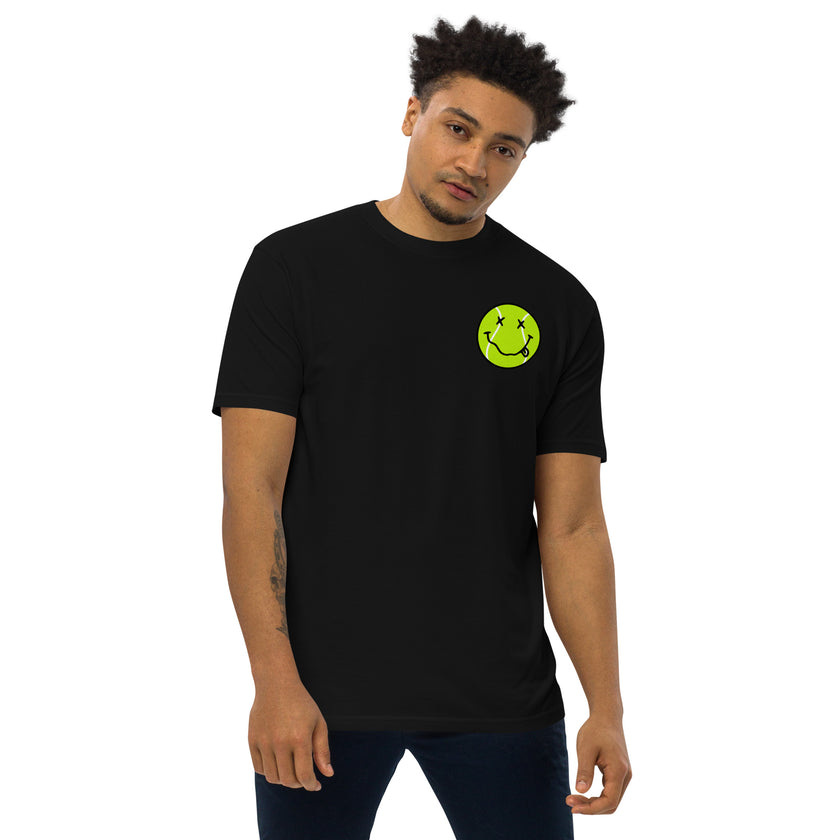 Smiling Tennis Ball by CoVA Tennis Men’s premium heavyweight tee