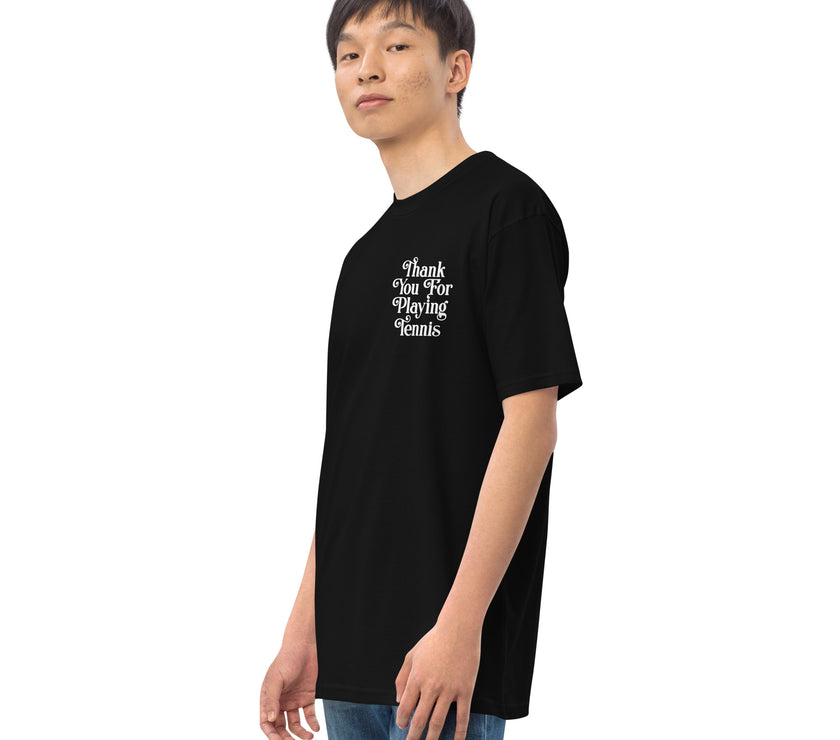 Thank You For Playing Tennis premium heavyweight tee by CoVA Tennis