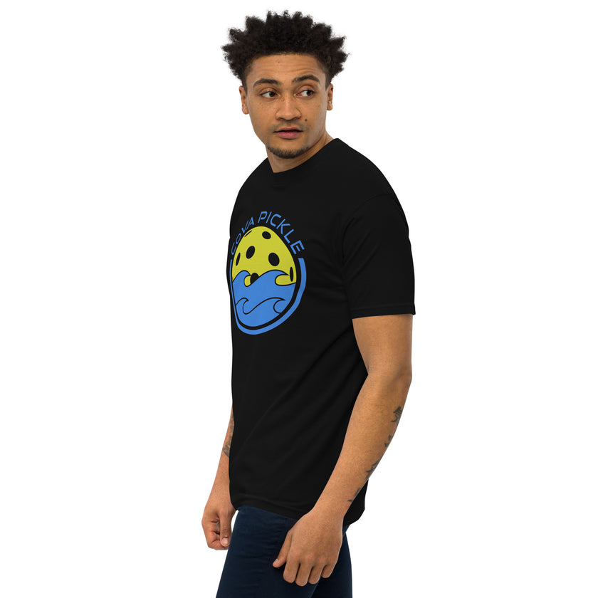 CoVA Pickle Ball & Waves Men’s premium heavyweight tee