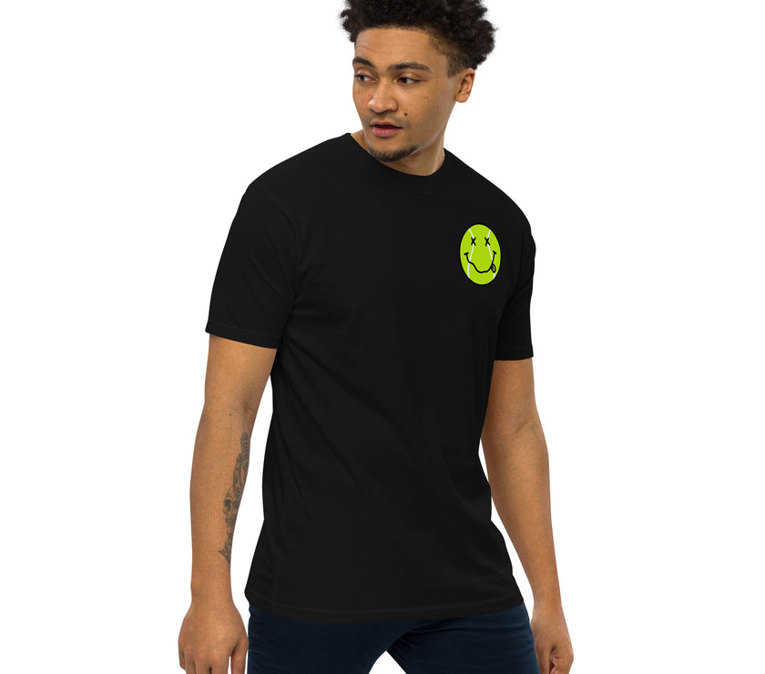 Smiling Tennis Ball by CoVA Tennis Men’s premium heavyweight tee