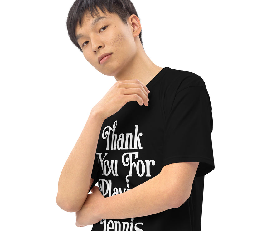 Thank You For Playing Tennis By CoVA Tennis Men’s premium heavyweight tee