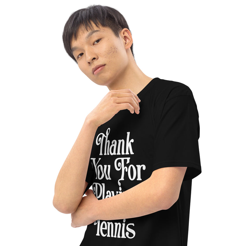 Thank You For Playing Tennis By CoVA Tennis Men’s premium heavyweight tee