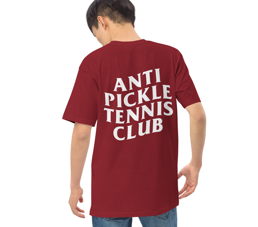 Anti Pickleball Tennis Club premium heavyweight tee by CoVA Tennis