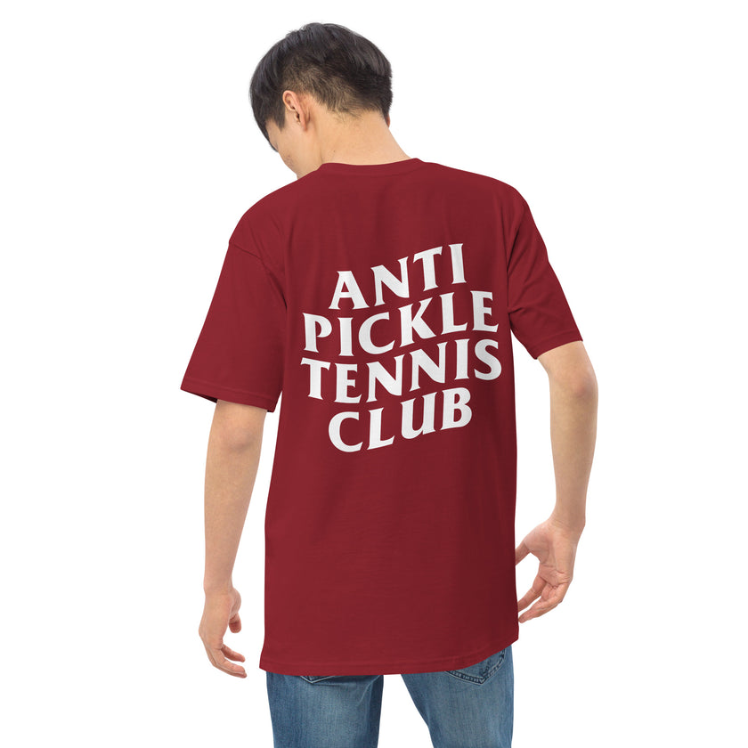 Anti Pickleball Tennis Club premium heavyweight tee by CoVA Tennis