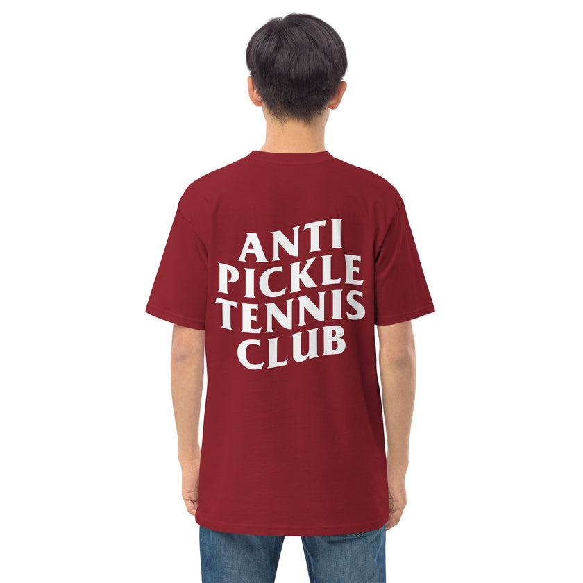 Anti Pickleball Tennis Club premium heavyweight tee by CoVA Tennis