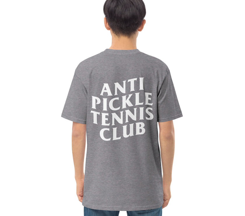 Anti Pickleball Tennis Club premium heavyweight tee by CoVA Tennis