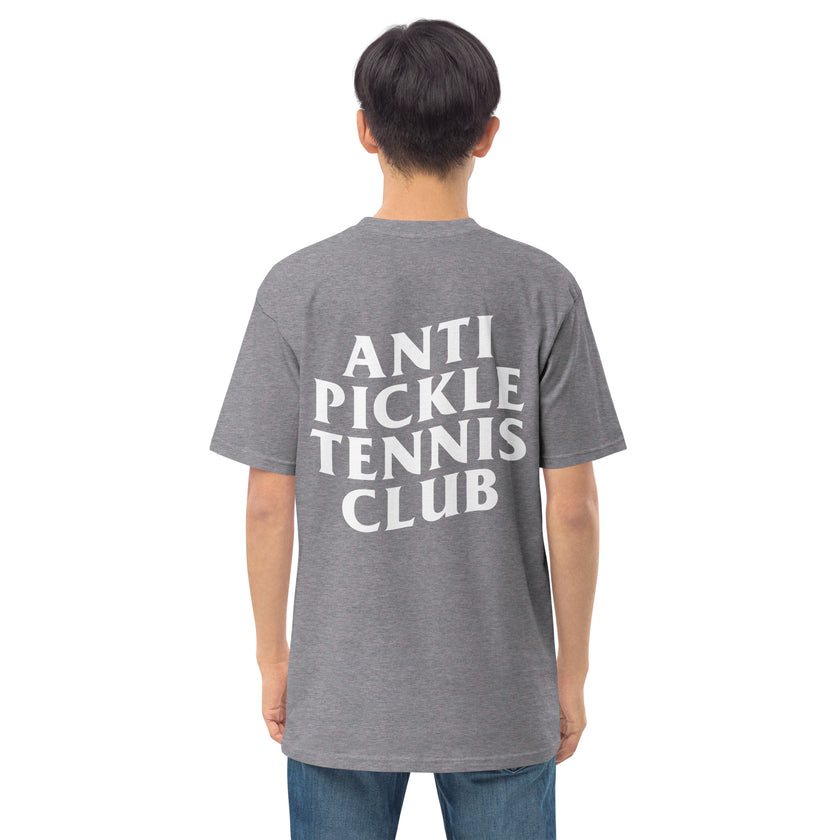 Anti Pickleball Tennis Club premium heavyweight tee by CoVA Tennis