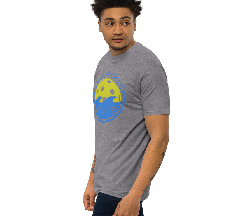 CoVA Pickle Ball & Waves Men’s premium heavyweight tee