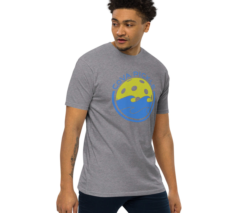 CoVA Pickle Ball & Waves Men’s premium heavyweight tee