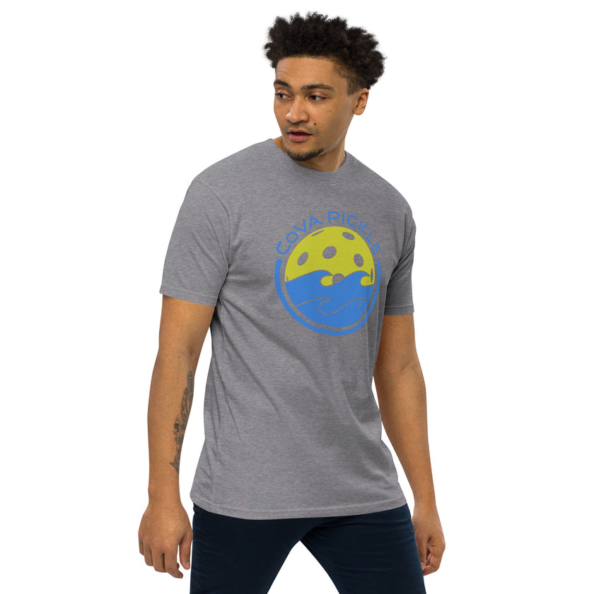 CoVA Pickle Ball & Waves Men’s premium heavyweight tee