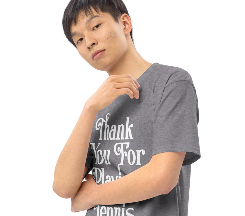 Thank You For Playing Tennis By CoVA Tennis Men’s premium heavyweight tee