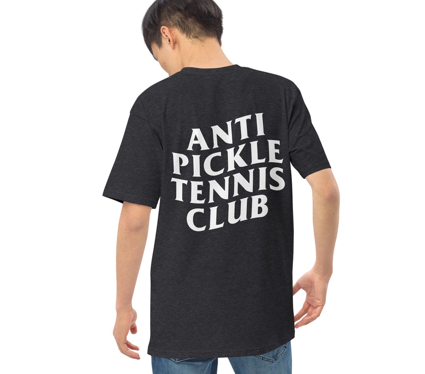 Anti Pickleball Tennis Club premium heavyweight tee by CoVA Tennis