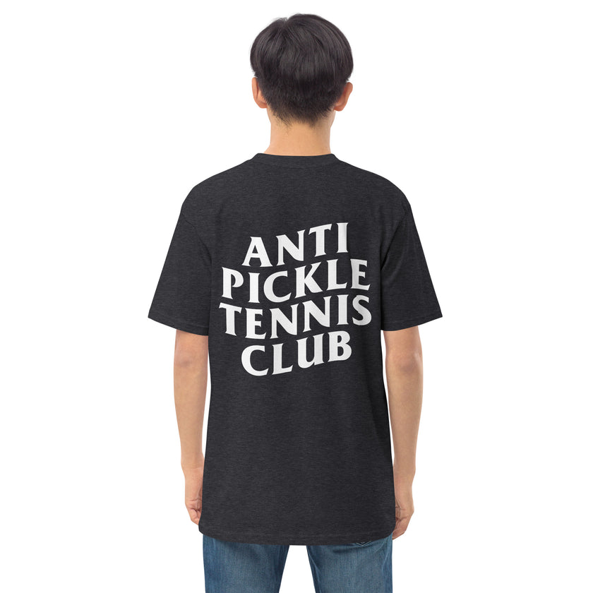 Anti Pickleball Tennis Club premium heavyweight tee by CoVA Tennis