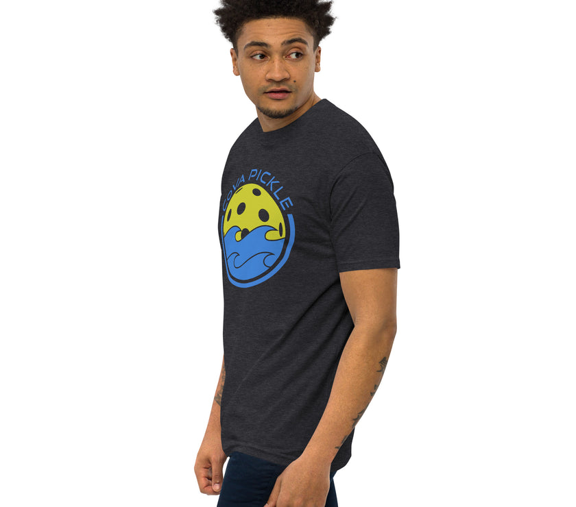 CoVA Pickle Ball & Waves Men’s premium heavyweight tee