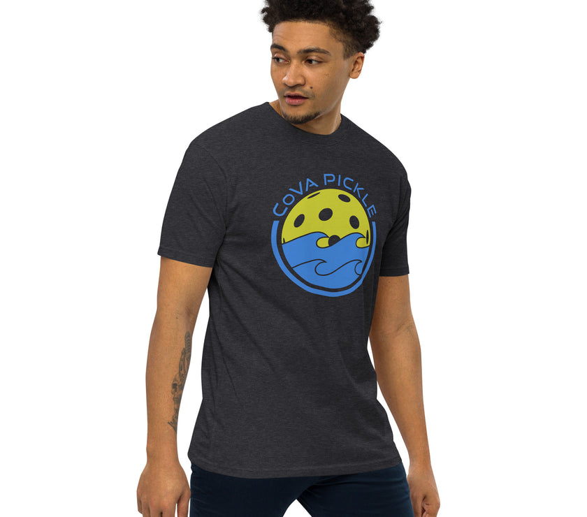 CoVA Pickle Ball & Waves Men’s premium heavyweight tee