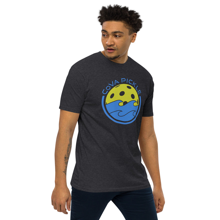 CoVA Pickle Ball & Waves Men’s premium heavyweight tee