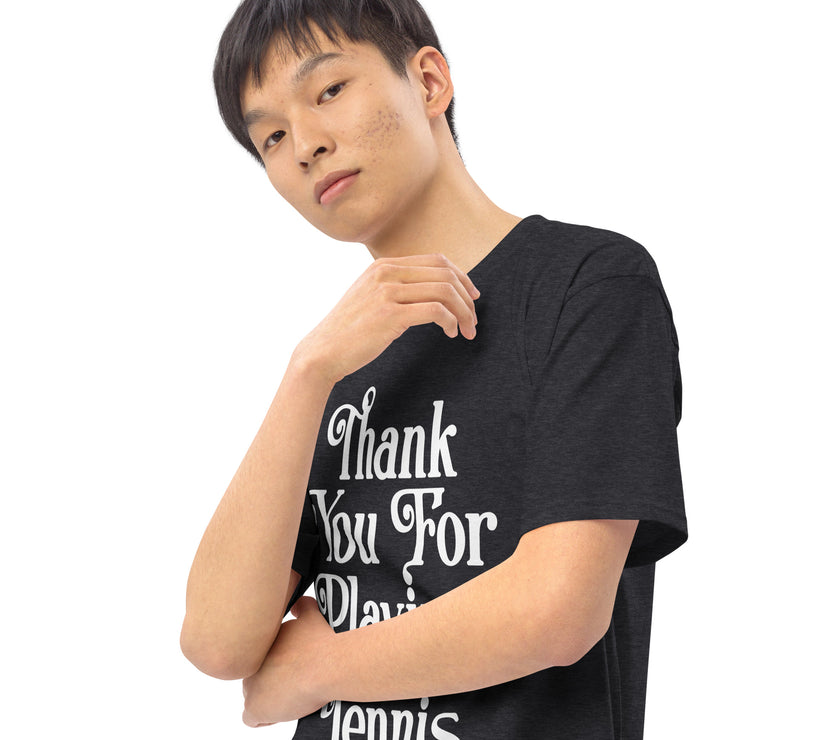 Thank You For Playing Tennis By CoVA Tennis Men’s premium heavyweight tee