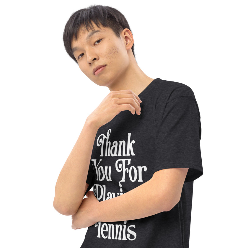 Thank You For Playing Tennis By CoVA Tennis Men’s premium heavyweight tee