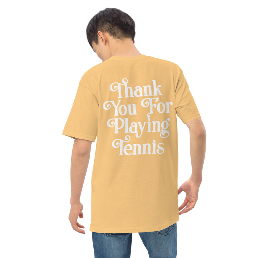 Thank You For Playing Tennis premium heavyweight tee by CoVA Tennis