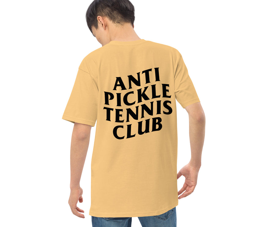 Anti Pickleball Tennis Club premium heavyweight tee by CoVA Tennis